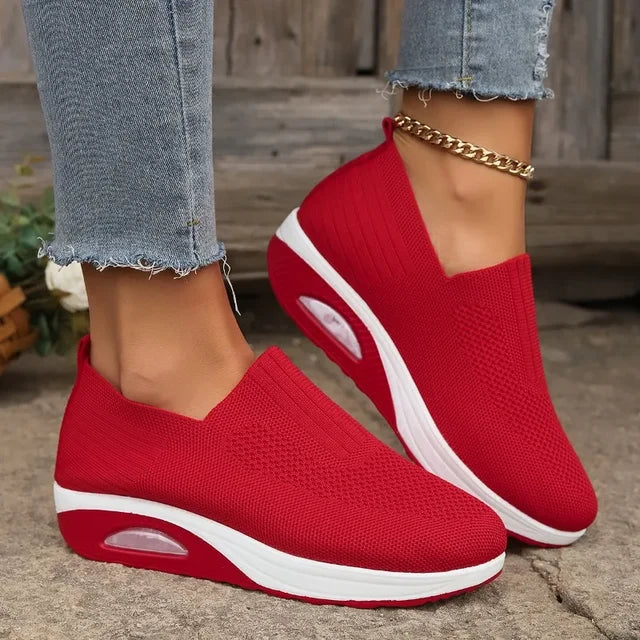 Women’s Slip-On Sneakers - Cushioned Sole - Lightweight Fit