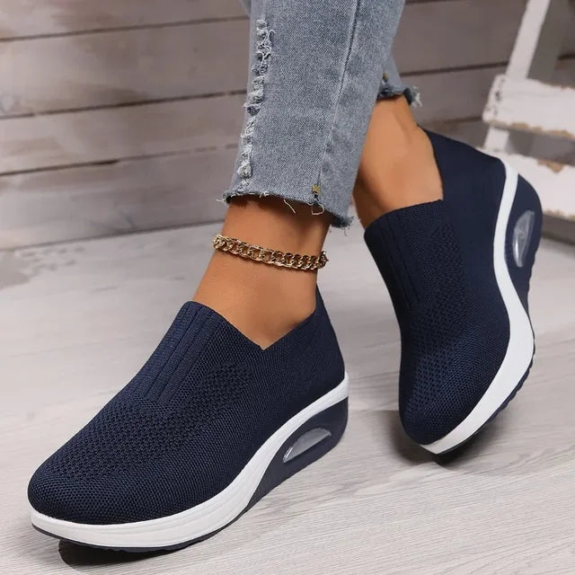Women’s Slip-On Sneakers - Cushioned Sole - Lightweight Fit