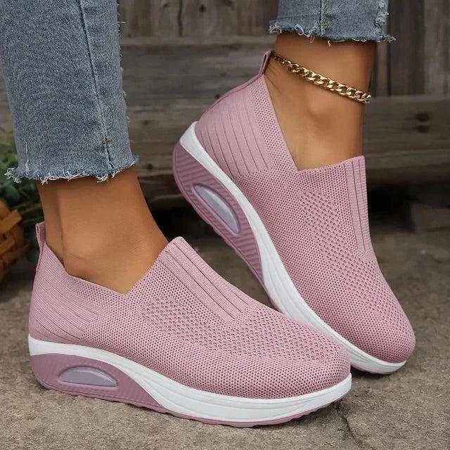 Women’s Slip-On Sneakers - Cushioned Sole - Lightweight Fit