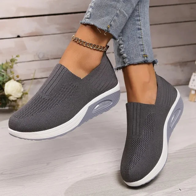 Women’s Slip-On Sneakers - Cushioned Sole - Lightweight Fit