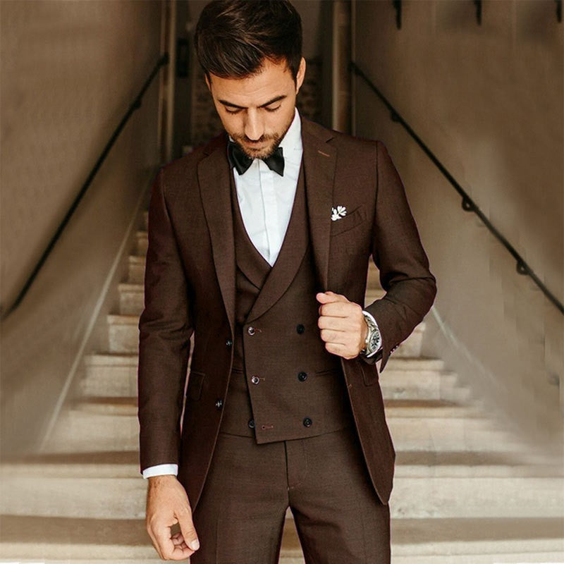 Men’s 3-Piece Suit – Slim Fit – Luxury Fabric – Single-Breasted Formal Wear