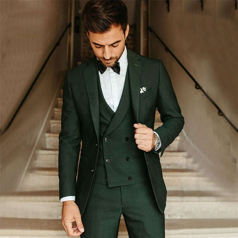 Men’s 3-Piece Suit – Slim Fit – Luxury Fabric – Single-Breasted Formal Wear