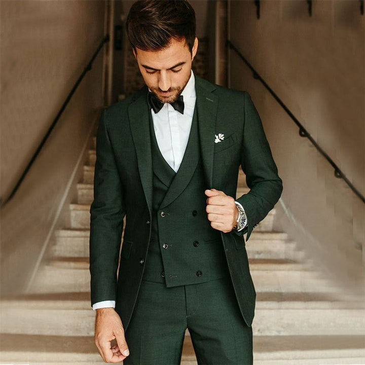 Men’s 3-Piece Suit – Slim Fit – Luxury Fabric – Single-Breasted Formal Wear