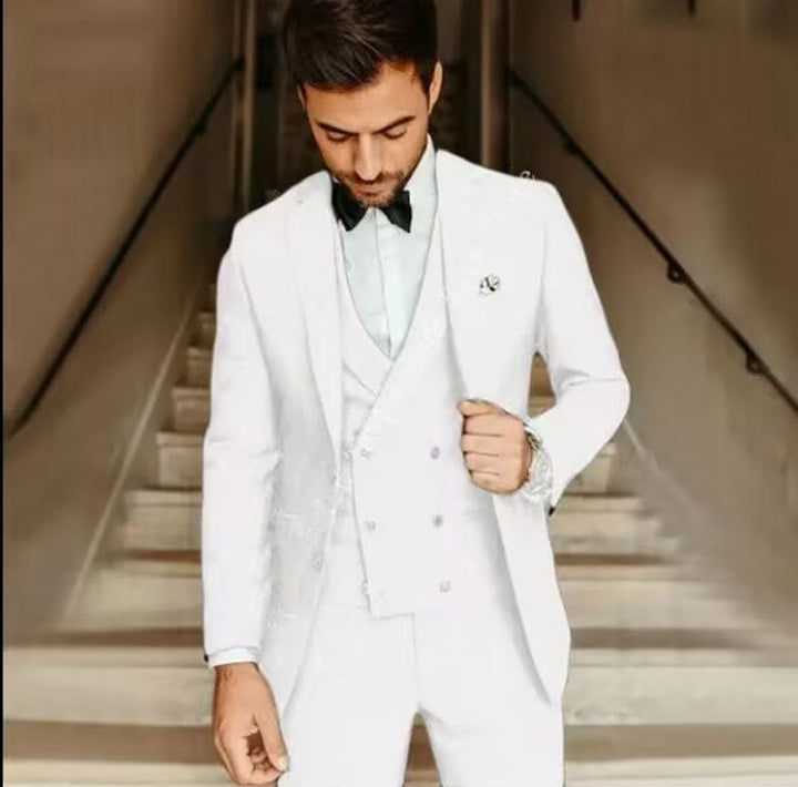 Men’s Three-Piece Suit – Slim Fit – Tailored Cut – Wool Blend – Formal Wear