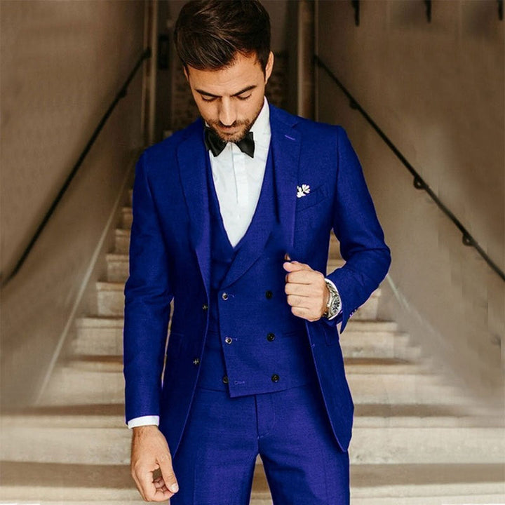 Men’s 3-Piece Suit – Slim Fit – Luxury Fabric – Single-Breasted Formal Wear