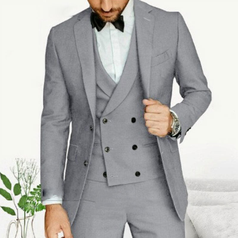 Men’s 3-Piece Suit – Slim Fit – Luxury Fabric – Single-Breasted Formal Wear