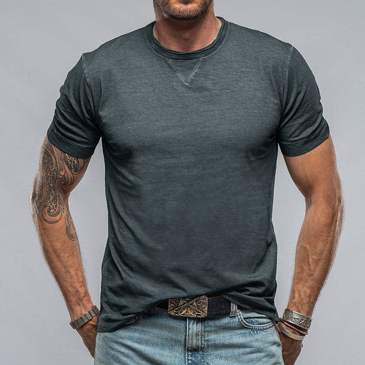 Men’s T-Shirt – Cotton Blend – Relaxed Fit – Short Sleeve – Crew Neck