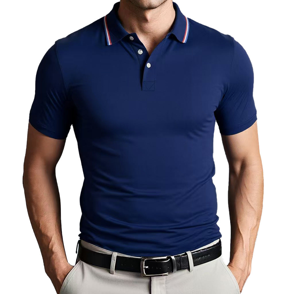 Men’s Polo Shirt - Slim Fit - Breathable Blend - Short Sleeve Modern Collar