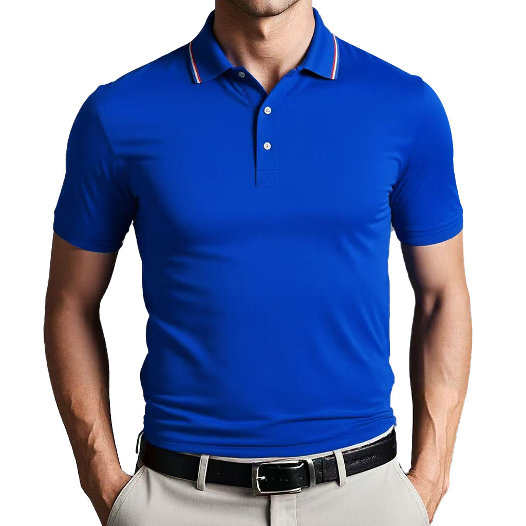 Men’s Polo Shirt - Slim Fit - Breathable Blend - Short Sleeve Modern Collar