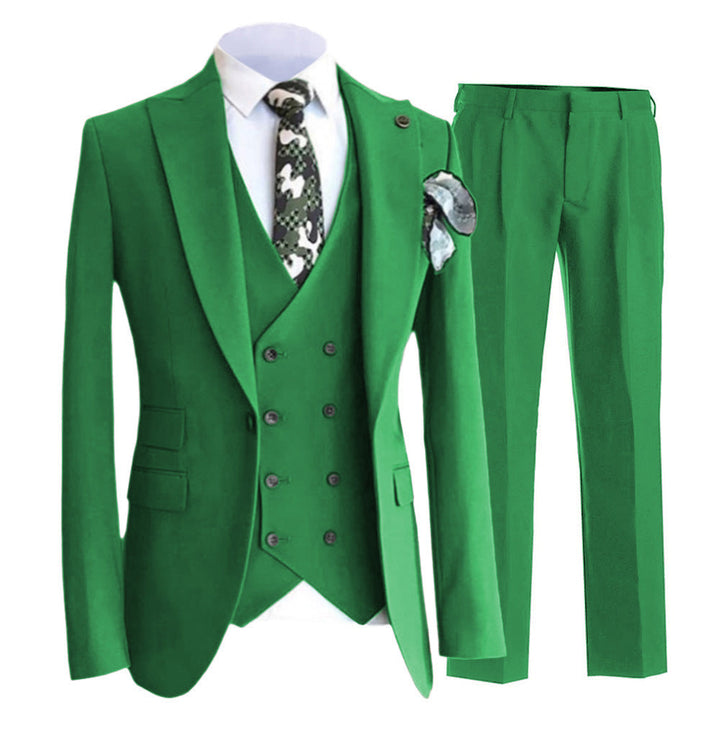 Men’s Formal Waistcoat – Slim Fit – Double-Breasted – Peaked Lapel – Suit Vest