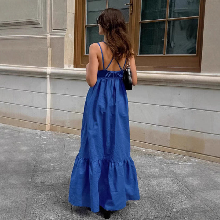 Women’s Maxi Dress – Empire Waist – Sleeveless V-Neck – Lightweight Flowy Fit