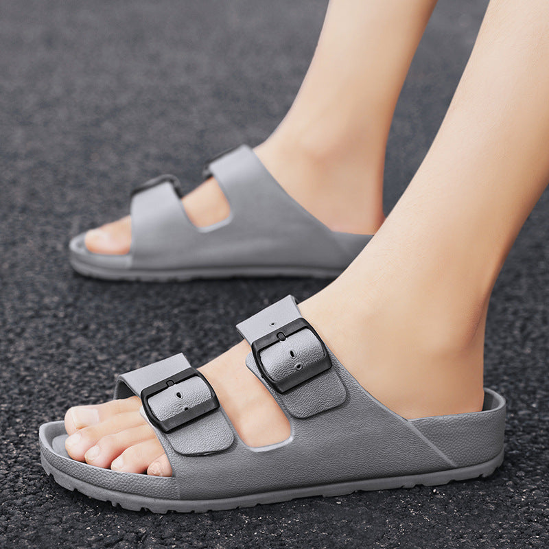 Men’s Sandals – Adjustable Buckle Straps – Thick Sole – Open-Toe Casual Comfort
