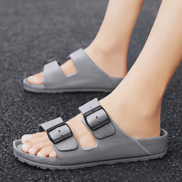 Men’s Sandals – Adjustable Buckle Straps – Thick Sole – Open-Toe Casual Comfort