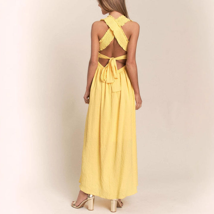 Women’s Maxi Dress – Lightweight Cotton – Smocked Bodice – Sleeveless – Flowy Fit