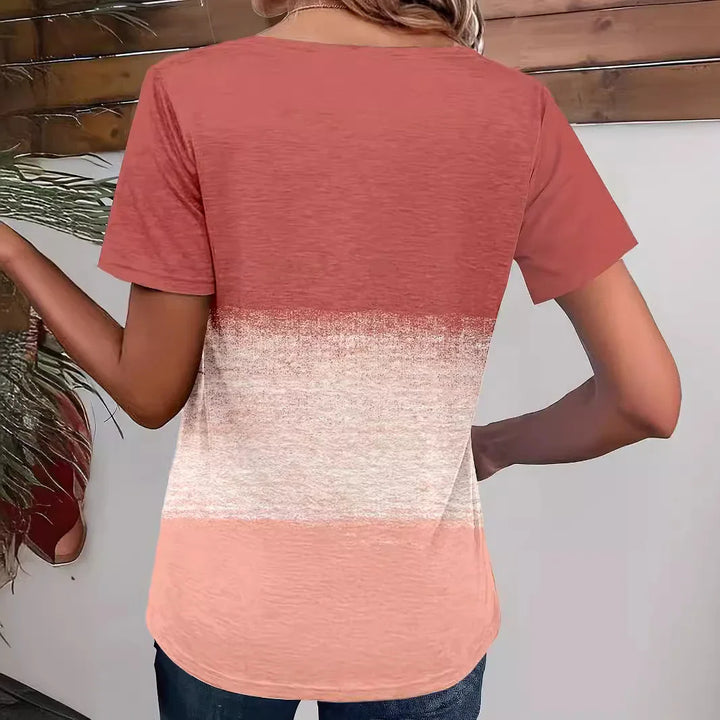 Women’s Short Sleeve Top – Square Neck – Flowing Fit – Lightweight Cotton Feel