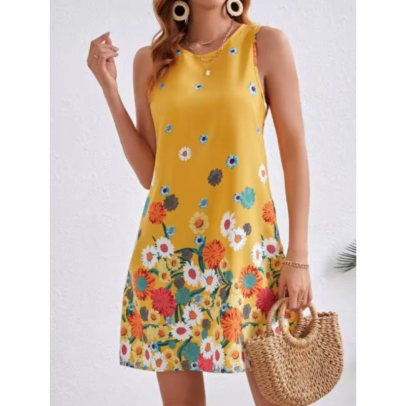 Women’s Shift Dress – Cotton – Relaxed Fit – Sleeveless