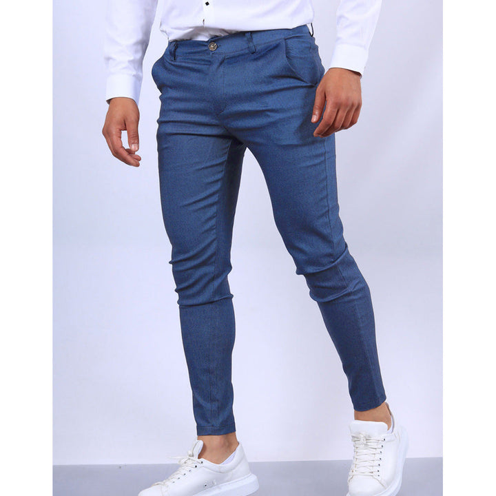 Men’s Tailored Trousers – Slim Fit – Tapered Leg – Stretch Fabric – Smart Casual Office Wear