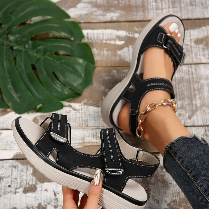 Women’s Sandals – Cushioned Sole – Adjustable Straps – Open Toe – Supportive Fit