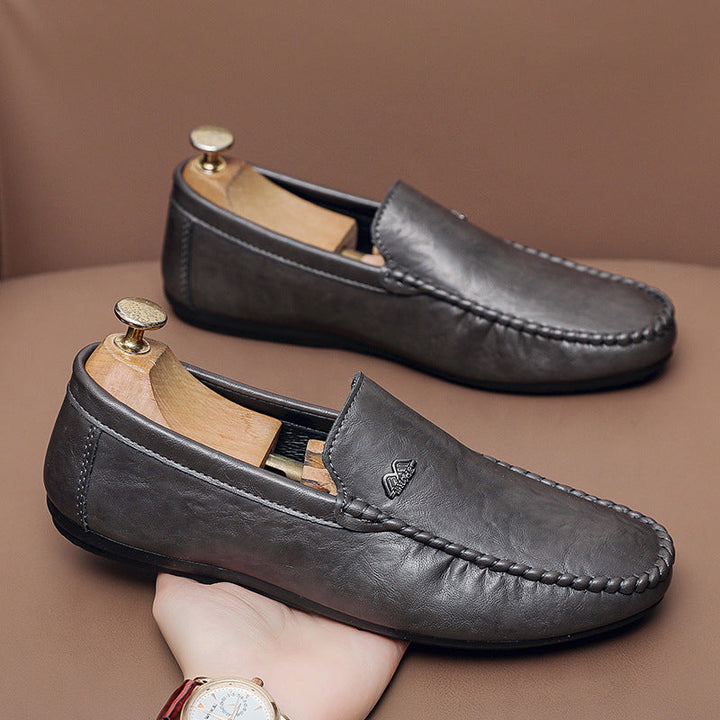 Men’s Leather Loafers – Hand-Stitched – Slip-On – Rounded Toe – Smart Casual Fit