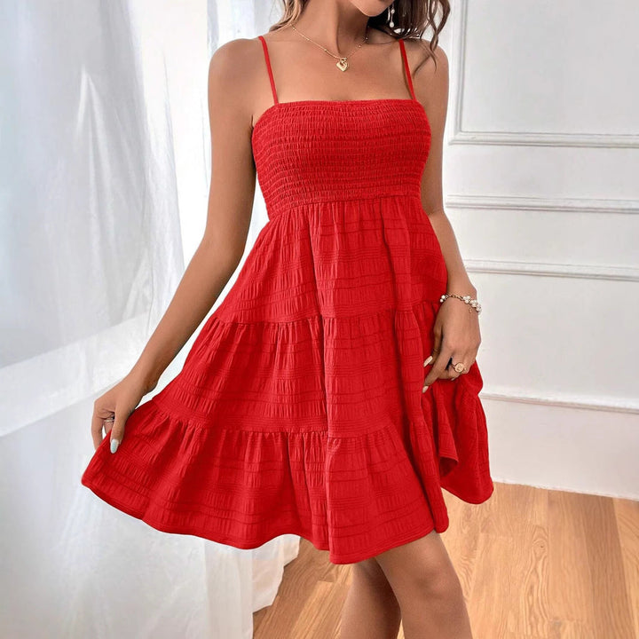 Women’s Tiered Dress – Smocked Bodice – Spaghetti Straps – Lightweight Flowy Fit