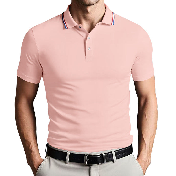 Men’s Polo Shirt - Slim Fit - Breathable Blend - Short Sleeve Modern Collar