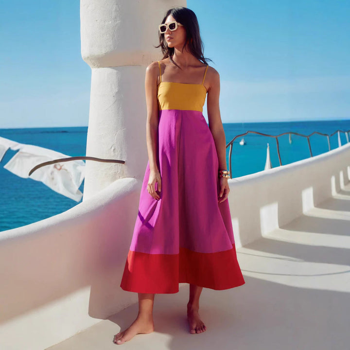Women’s Sundress – Lightweight Cotton – Spaghetti Straps – A-Line Ankle Length Fit