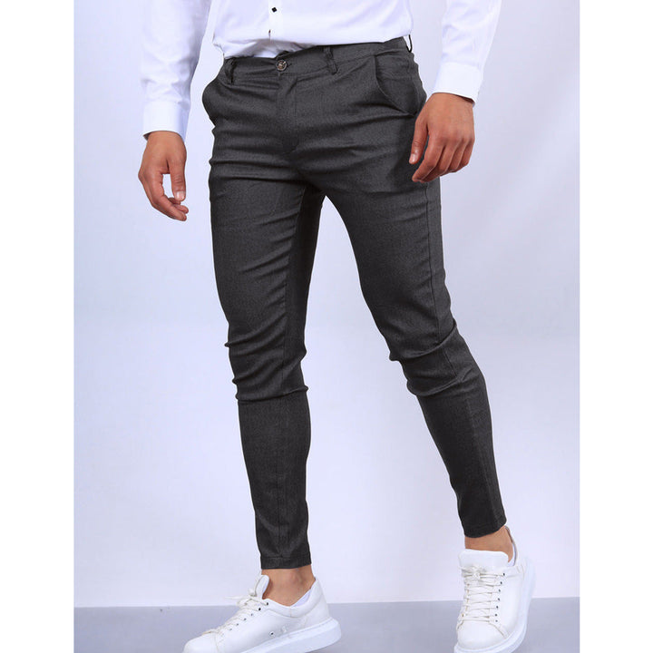 Men’s Tailored Trousers – Slim Fit – Tapered Leg – Stretch Fabric – Smart Casual Office Wear