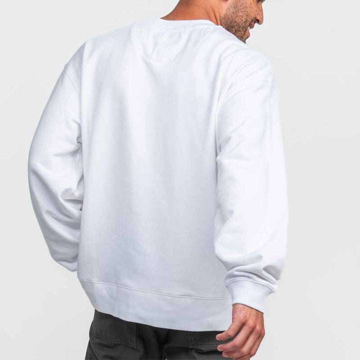 Men’s Sweatshirt – Relaxed Fit – Cotton Blend – Crew Neck – Ribbed Cuffs & Hem