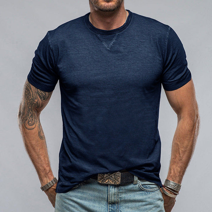 Men’s T-Shirt – Cotton Blend – Relaxed Fit – Short Sleeve – Crew Neck