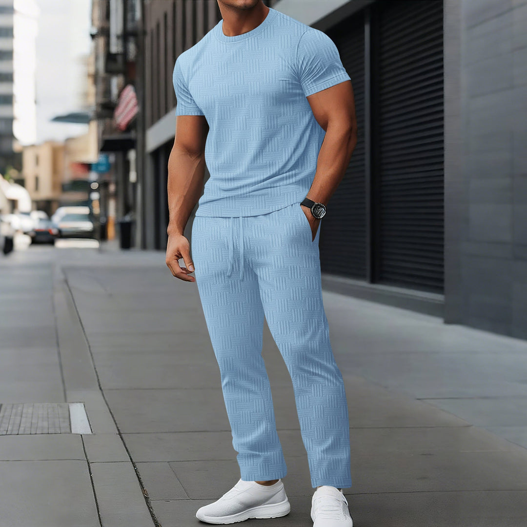 Men’s Athletic Training Set – Slim Fit – Elastic Waist Pants