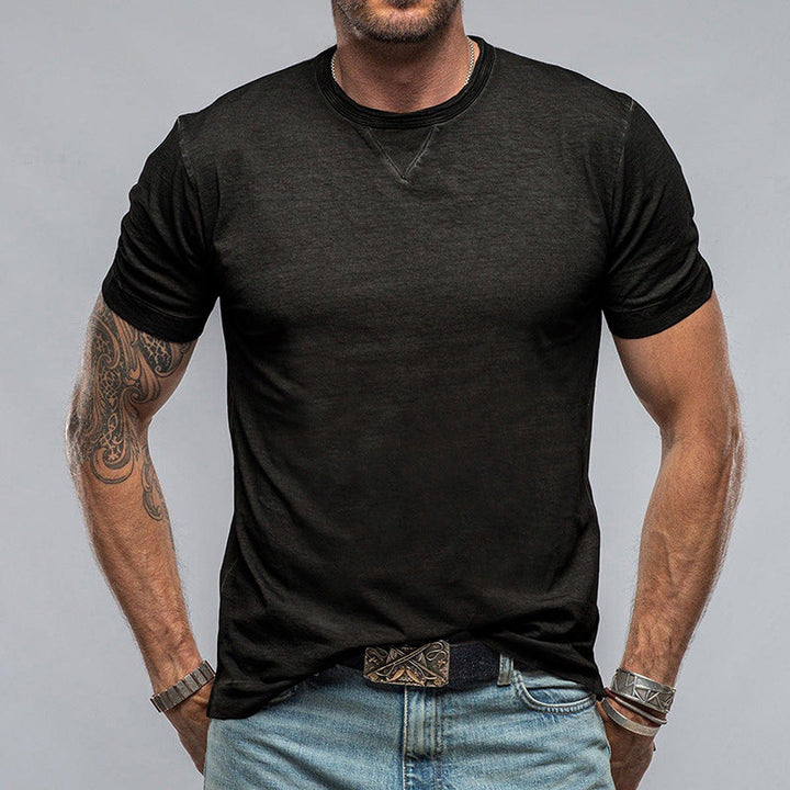 Men’s T-Shirt – Cotton Blend – Relaxed Fit – Short Sleeve – Crew Neck