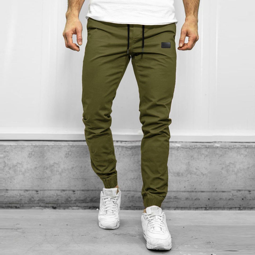 Men’s Cargo Pants – Relaxed Fit – Elastic Waist – Tapered Leg – Multi-Pocket Jogger Style