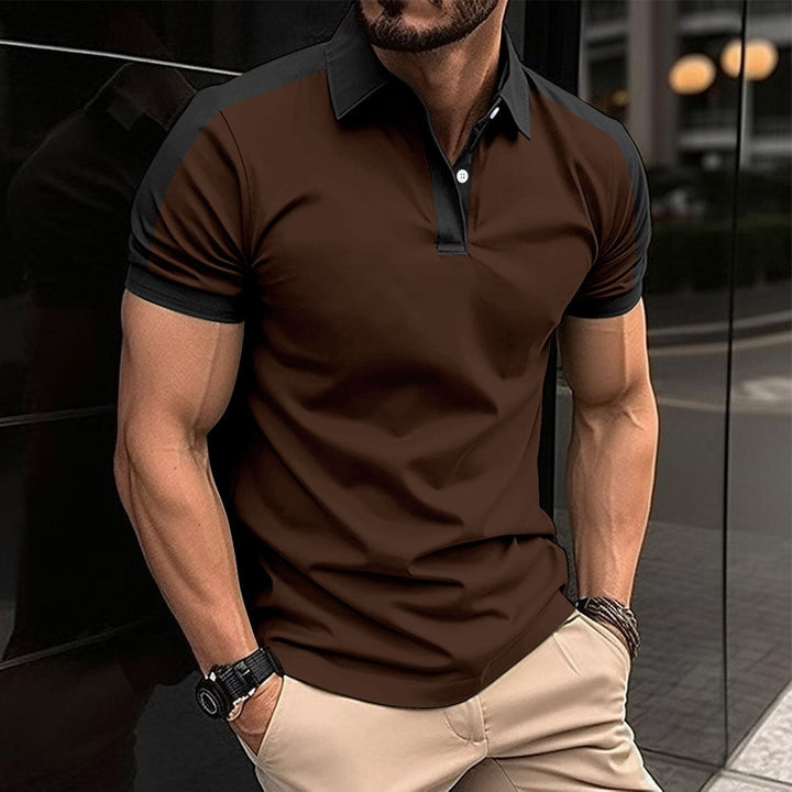 Men’s Polo Shirt – Slim Fit – Contrast Collar & Sleeve – Soft Natural Fibers