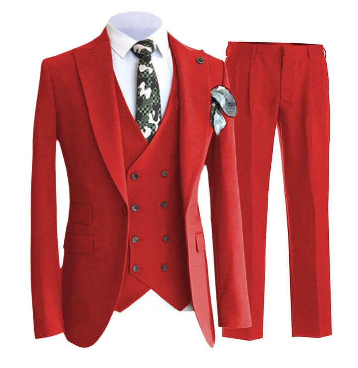 Men’s Formal Waistcoat – Slim Fit – Double-Breasted – Peaked Lapel – Suit Vest