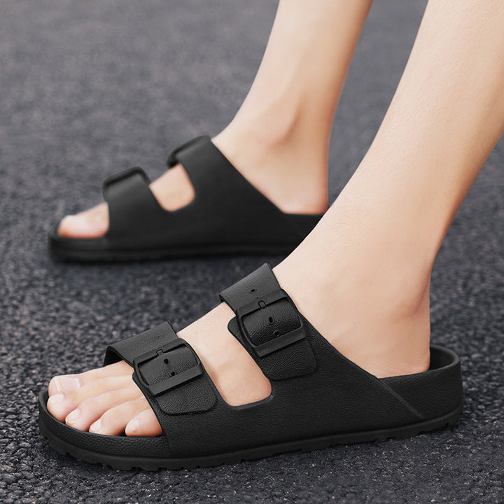 Men’s Sandals – Adjustable Buckle Straps – Thick Sole – Open-Toe Casual Comfort