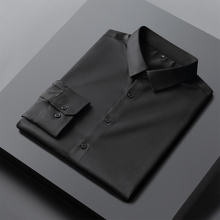 Men’s Button-Up Shirt - Slim Fit - Stretch Fabric - Wrinkle-Resistant Business Wear