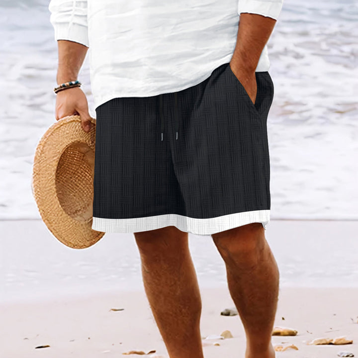 Men’s Beach Shorts – Relaxed Fit – Breathable Blend – Elastic Waist – Mid-Thigh Length