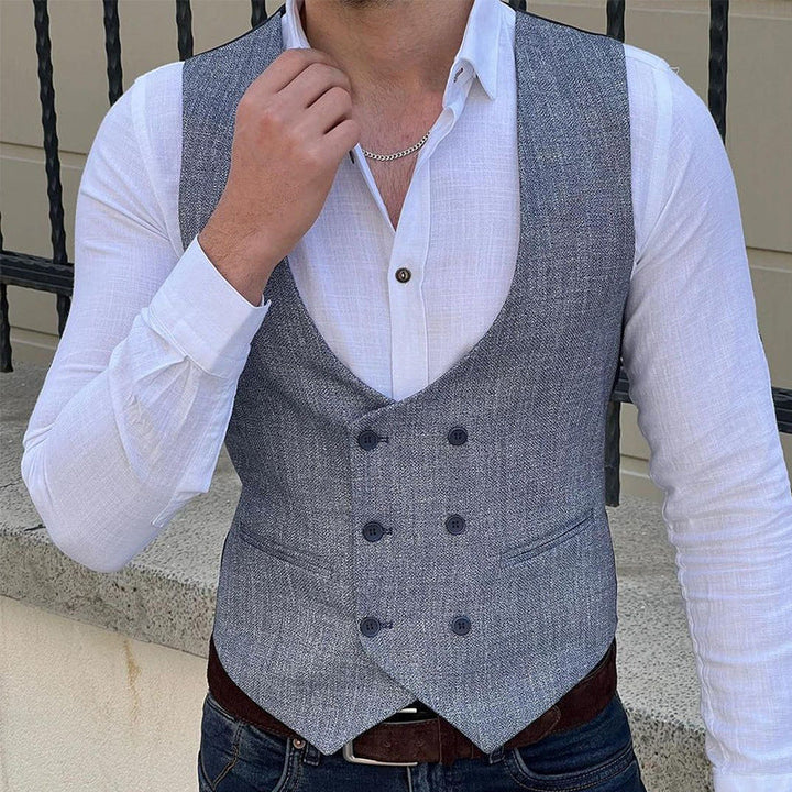 Men’s Vest – Slim Fit – Double Breasted – Formal Tailored