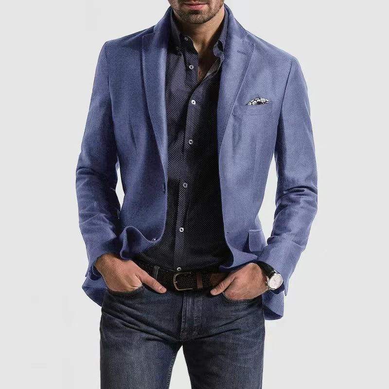 Men's Suit Jacket - Slim Fit - Wool Blend - Notch Lapel - Single-Breasted Formal Wear
