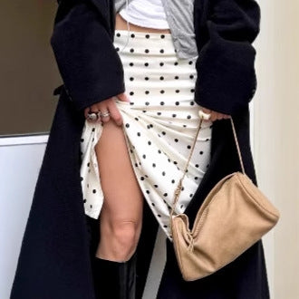 Women’s Skirt - Slim Fit - Polka Dot Midi-Length