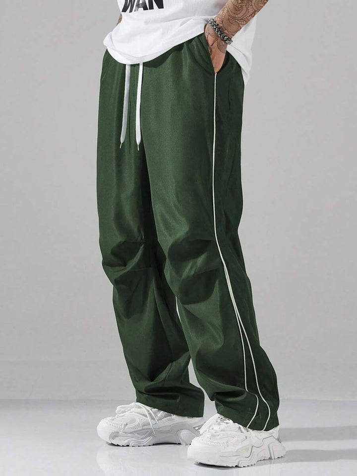 Men’s Cargo Pants – Relaxed Fit – Drawstring Waist – Side Pockets – Sporty Streetwear