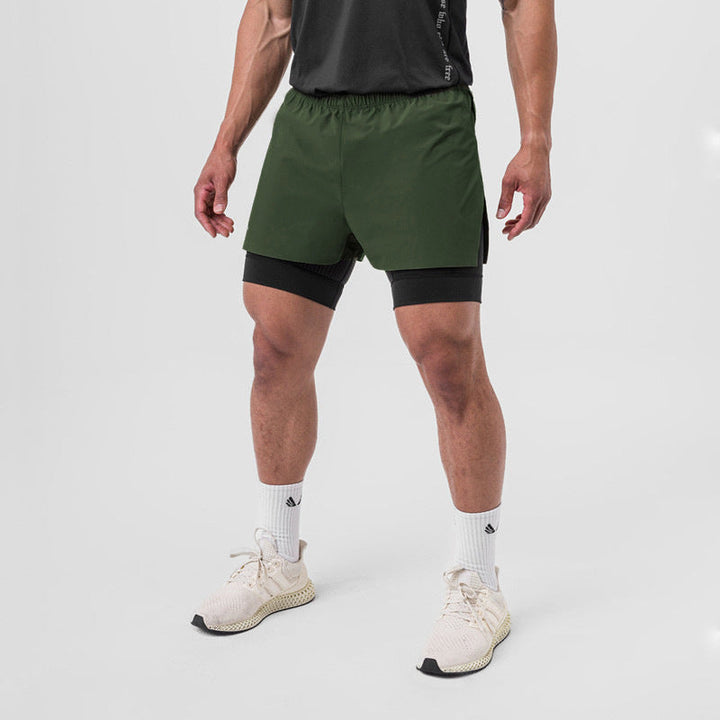 Men’s Athletic Shorts – Dual Layer Design – Compression Lining