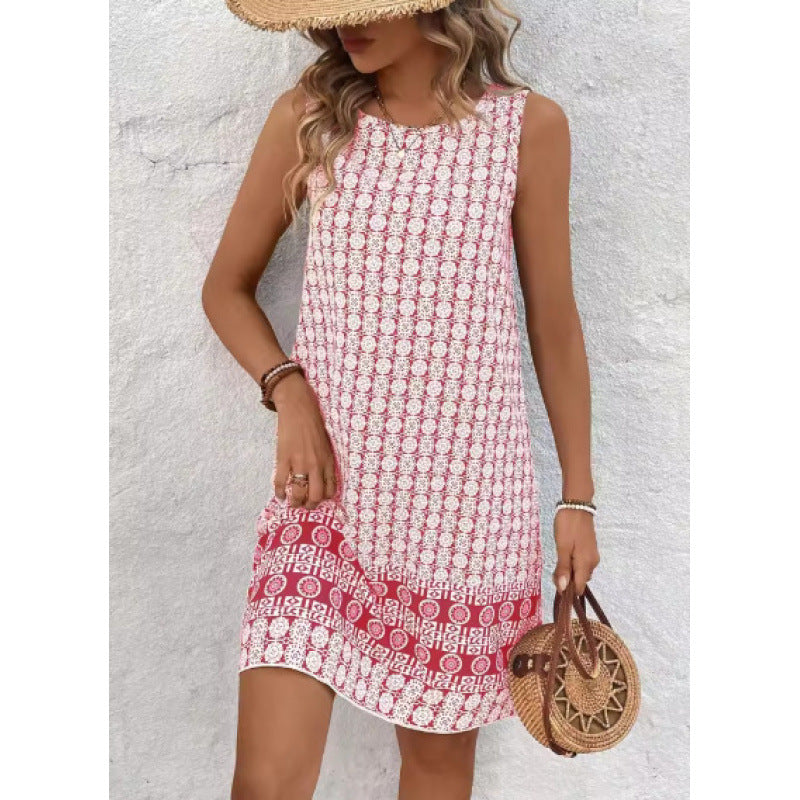 Women’s Shift Dress – Cotton – Relaxed Fit – Sleeveless