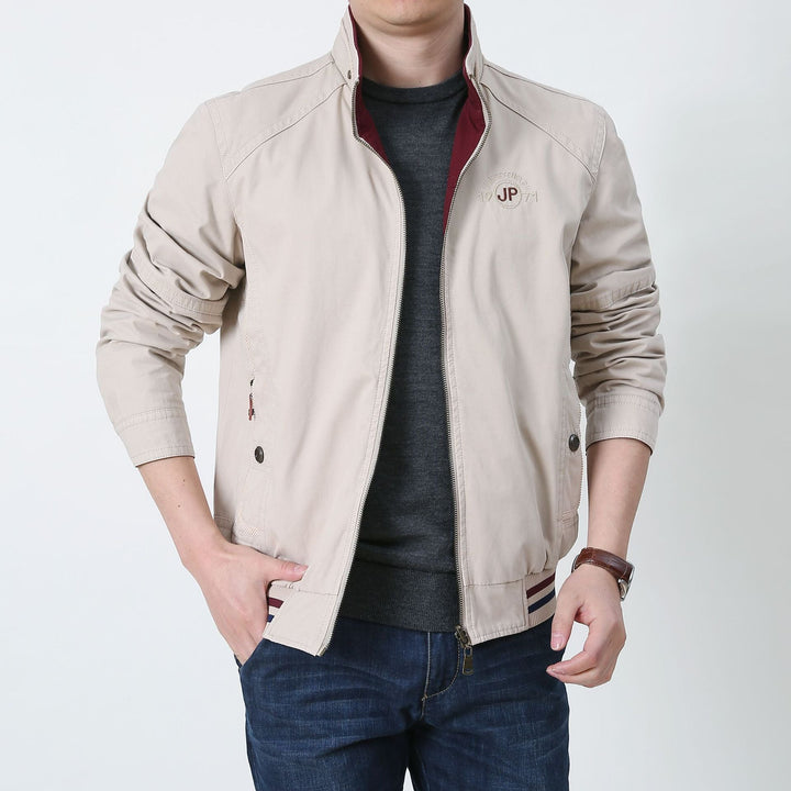 Men’s Reversible Jacket - Cotton Blend - Standard Fit - Zip Front Casual Outerwear