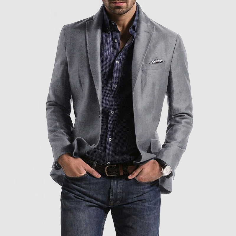 Men's Suit Jacket - Slim Fit - Wool Blend - Notch Lapel - Single-Breasted Formal Wear