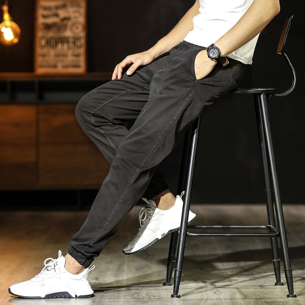 Men’s Jogger Pants – Tapered Fit – Cotton Blend – Elastic Waist – Cuffed Ankles Casual Wear