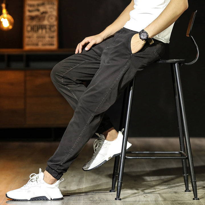 Men’s Jogger Pants – Tapered Fit – Cotton Blend – Elastic Waist – Cuffed Ankles Casual Wear
