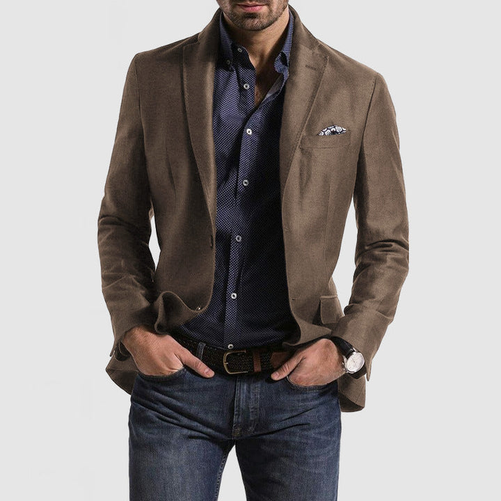 Men's Suit Jacket - Slim Fit - Wool Blend - Notch Lapel - Single-Breasted Formal Wear