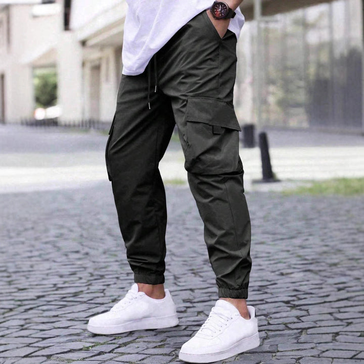 Men’s Cargo Jogger Pants - Cotton Blend - Relaxed Fit - Drawstring Waist - Elastic Cuffs