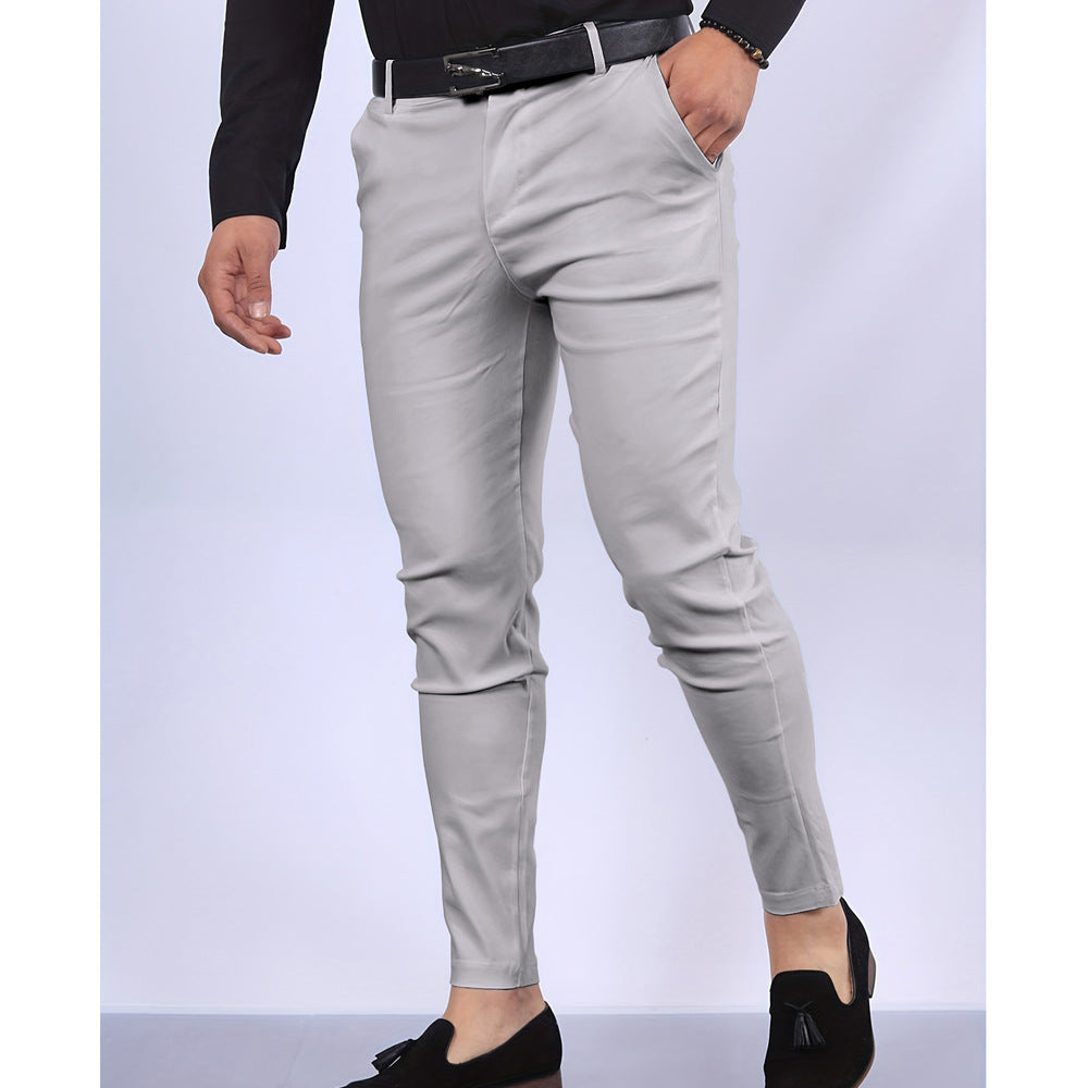 Men’s Dress Pants - Slim Fit - Woven Fabric - Faux Pocket Detail - Full Length Formal Wear